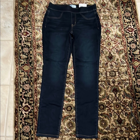 Sonoma Deep Indigo Skinny Pull On Jeans Size 4 R New - Picture 2 of 5